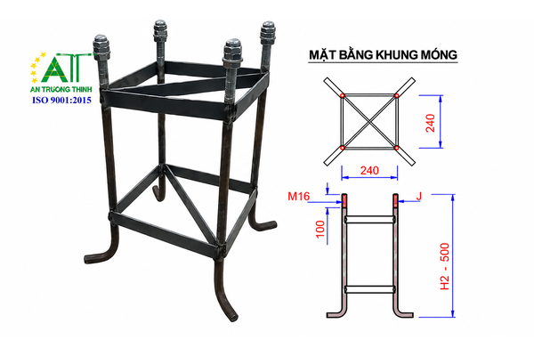 Bulong khung móng cột đèn